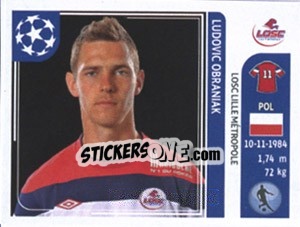 Sticker Ludovic Obraniak - UEFA Champions League 2011-2012 n. 118 - Panini