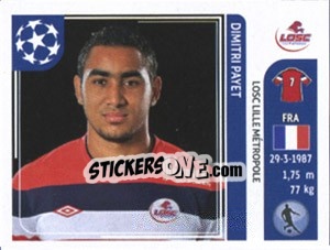 Sticker Dimitri Payet - UEFA Champions League 2011-2012 - Panini