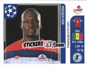 Sticker Moussa Sow - UEFA Champions League 2011-2012 - Panini