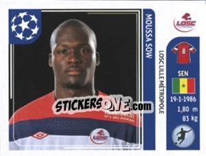 Figurina Moussa Sow - UEFA Champions League 2011-2012 - Panini