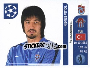 Sticker Tolga Zengin - UEFA Champions League 2011-2012 n. 125 - Panini