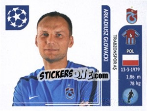 Sticker Arkadiusz Glowacki - UEFA Champions League 2011-2012 - Panini