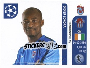 Sticker Didier Zokora - UEFA Champions League 2011-2012 n. 132 - Panini
