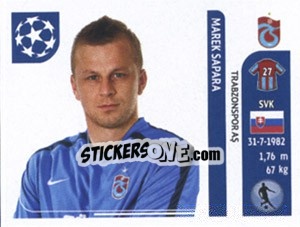 Sticker Marek Sapara - UEFA Champions League 2011-2012 n. 134 - Panini