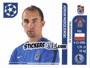 Sticker Adrian Mierzejewski - UEFA Champions League 2011-2012 n. 136 - Panini