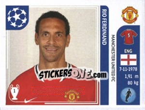 Sticker Rio Ferdinand - UEFA Champions League 2011-2012 n. 144 - Panini