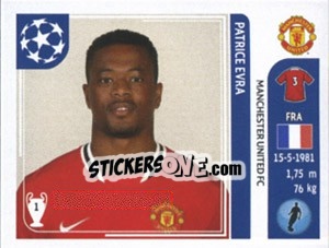 Sticker Patrice Evra - UEFA Champions League 2011-2012 - Panini