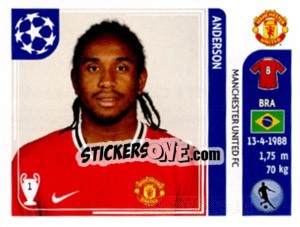 Sticker Anderson - UEFA Champions League 2011-2012 n. 148 - Panini
