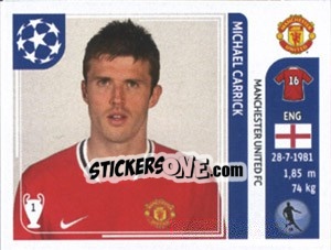 Sticker Michael Carrick - UEFA Champions League 2011-2012 n. 149 - Panini
