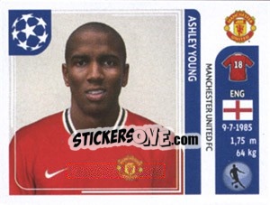 Sticker Ashley Young - UEFA Champions League 2011-2012 - Panini