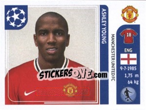 Sticker Ashley Young - UEFA Champions League 2011-2012 n. 152 - Panini