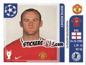 Sticker Wayne Rooney - UEFA Champions League 2011-2012 n. 157 - Panini