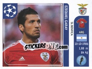 Sticker Ezequiel Garay - UEFA Champions League 2011-2012 - Panini