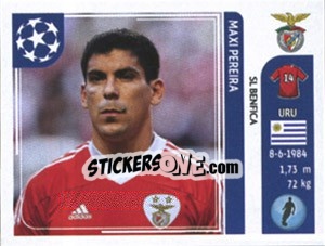 Sticker Maxi Pereira - UEFA Champions League 2011-2012 n. 163 - Panini