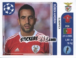 Sticker Ruben Amorim - UEFA Champions League 2011-2012 - Panini