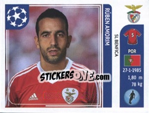 Sticker Ruben Amorim - UEFA Champions League 2011-2012 n. 164 - Panini