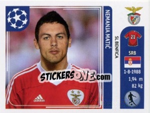 Sticker Nemanja Matic - UEFA Champions League 2011-2012 n. 165 - Panini