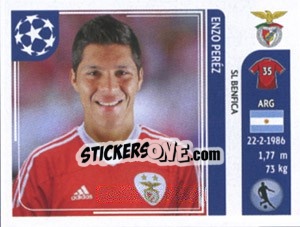 Sticker Enzo Perez - UEFA Champions League 2011-2012 n. 168 - Panini