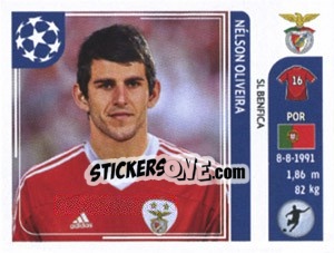 Sticker Nelson Oliveira - UEFA Champions League 2011-2012 n. 172 - Panini