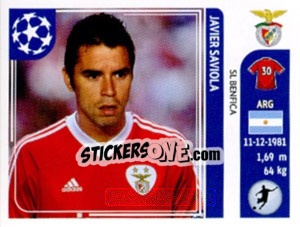 Sticker Javier Saviola - UEFA Champions League 2011-2012 n. 173 - Panini