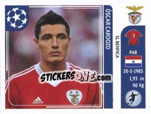 Sticker Oscar Cardozo - UEFA Champions League 2011-2012 n. 174 - Panini