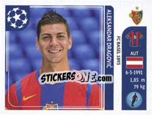 Sticker Aleksandar Dragovic - UEFA Champions League 2011-2012 n. 180 - Panini