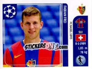 Sticker Fabian Frei - UEFA Champions League 2011-2012 n. 182 - Panini