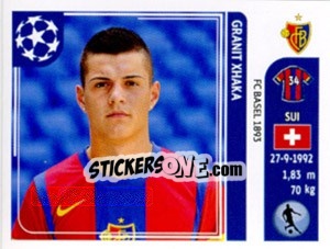 Sticker Granit Xhaka - UEFA Champions League 2011-2012 - Panini