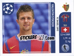 Sticker Valentin Stocker - UEFA Champions League 2011-2012 n. 188 - Panini