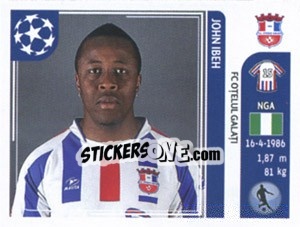 Cromo John Ibeh - UEFA Champions League 2011-2012 - Panini