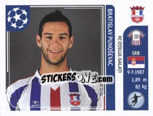 Sticker Bratislav Punosevac - UEFA Champions League 2011-2012 n. 206 - Panini