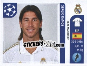 Sticker Sergio Ramos - UEFA Champions League 2011-2012 - Panini