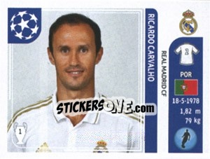 Sticker Ricardo Carvalho - UEFA Champions League 2011-2012 n. 212 - Panini