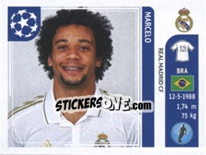 Sticker Marcelo - UEFA Champions League 2011-2012 n. 215 - Panini