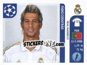 Sticker Fabio Coentrao - UEFA Champions League 2011-2012 n. 216 - Panini
