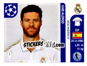 Sticker Xabi Alonso - UEFA Champions League 2011-2012 n. 217 - Panini
