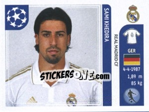 Sticker Sami Khedira - UEFA Champions League 2011-2012 n. 218 - Panini