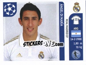 Cromo Ángel Di María - UEFA Champions League 2011-2012 - Panini