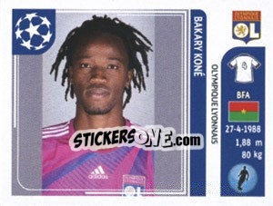 Sticker Bakary Kone - UEFA Champions League 2011-2012 - Panini
