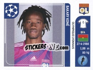 Sticker Bakary Kone - UEFA Champions League 2011-2012 n. 231 - Panini