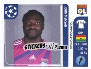 Sticker John Mensah - UEFA Champions League 2011-2012 - Panini