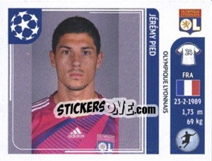 Sticker Jeremy Pied - UEFA Champions League 2011-2012 n. 239 - Panini