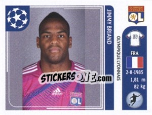 Sticker Jimmy Briand - UEFA Champions League 2011-2012 n. 240 - Panini
