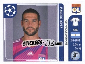 Sticker Lisandro Lopez - UEFA Champions League 2011-2012 - Panini