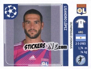 Sticker Lisandro Lopez - UEFA Champions League 2011-2012 n. 241 - Panini