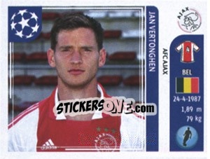 Sticker Jan Vertonghen - UEFA Champions League 2011-2012 - Panini