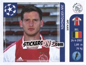 Sticker Jan Vertonghen - UEFA Champions League 2011-2012 n. 245 - Panini