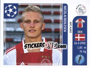 Sticker Nicolai Boilesen - UEFA Champions League 2011-2012 n. 249 - Panini