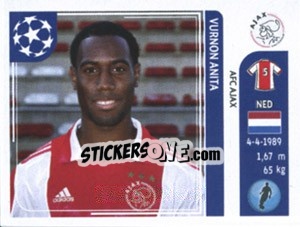 Sticker Vurnon Anita - UEFA Champions League 2011-2012 n. 250 - Panini