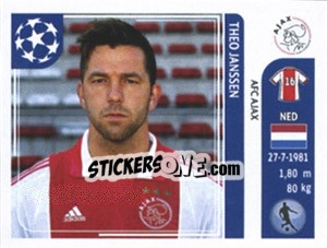 Sticker Theo Janssen - UEFA Champions League 2011-2012 - Panini